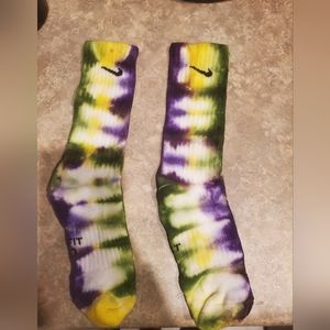Tie Dye Mardi Gras Nike Socks